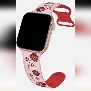 Rose Pattern Smartwatch Band